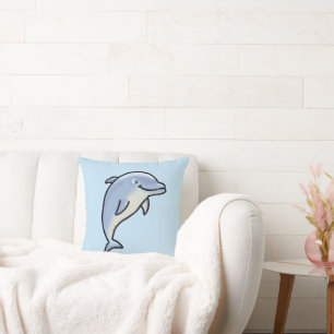 Süßer lächelnder Delfin Kissen
