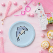 Süßer lächelnder Delfin Pappteller (Party)