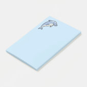 Süßer lächelnder Delfin Post-it Klebezettel (angewinkelt)
