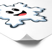 Süßer lächelnder Schneeflocke – Frohe Weihnachten Poster (Ecke)