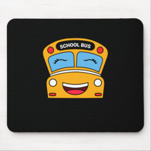 Süßer lächelnder Schulbus Spaß Kinder Fahrzeug Car Mousepad