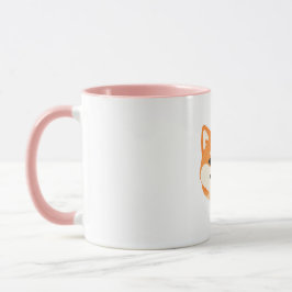Süßer lächelnder Shiba Inu Hund mit individuellem  Tasse