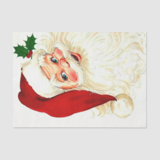 Süßer, lachender Vintage-Weihnachtsmann Seidenpapier
