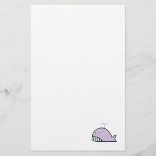süßer lächerlicher lila Wal Briefpapier