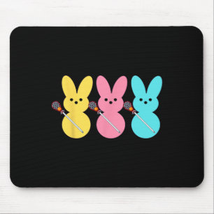 Süßer Lacrosse-Spieler-Hase Kinder Jungen Ostern L Mousepad