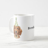 Süßer Langhaar-Zwerdachshund Individueller Name Kaffeetasse (Vorderseite Links)