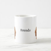 Süßer Langhaar-Zwerdachshund Individueller Name Kaffeetasse (Mittel)