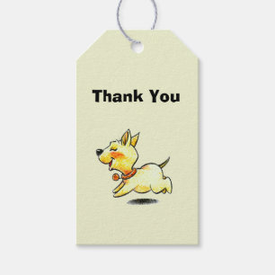 Süßer Laufender Welpe Hund Danke Geschenkanhänger