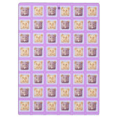Süßer Lavendel Blaubeer Patchwork-Keksbär Klemmbrett (Rückseite)