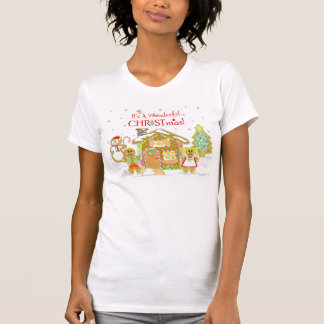 Süßer Lebkuchen-Haus-T - Shirt