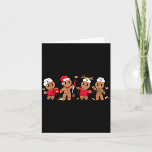 Süßer Lebkuchen-Krankenschwester-Weihnachts-Design Karte
