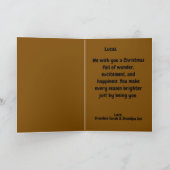 süßer Lebkuchenjunge Weihnachten gefaltete Festtag (Innenseite)