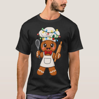 Süßer Lebkuchenmann Bäcker Lustiger Weihnachtskoch T-Shirt