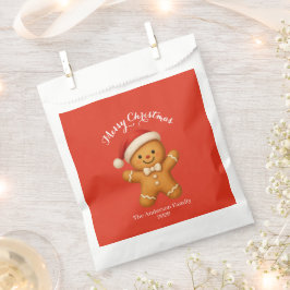 Süßer Lebkuchenmann mit Weihnachtsmannmütze - Geschenktütchen