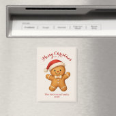 Süßer Lebkuchenmann mit Weihnachtsmannmütze - Magnet (In Situ (Geschirrspüler))
