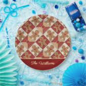 Süßer Lebkuchenmann-Patchwork-Muster-Stil Pappteller (Party)