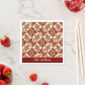 Süßer Lebkuchenmann-Patchwork-Muster-Stil Serviette (Beispiel)