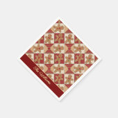 Süßer Lebkuchenmann-Patchwork-Muster-Stil Serviette (Ecke)