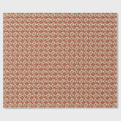Süßer Lebkuchenmann-Patchwork-Weihnachten Geschenkpapier (Flach)
