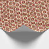 Süßer Lebkuchenmann-Patchwork-Weihnachten Geschenkpapier (Ecke)
