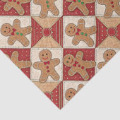 Süßer Lebkuchenmann-Patchwork-Weihnachten Seidenpapier (Detail)