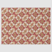 Süßer Lebkuchenmann-Patchwork-Weihnachten Seidenpapier (Vorderseite)