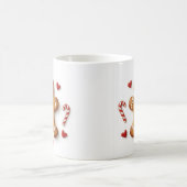 Süßer Lebkuchenmann-Weihnachtsbecher Kaffeetasse (Mittel)