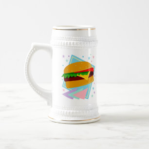 Süßer leckerer Burger Bierglas