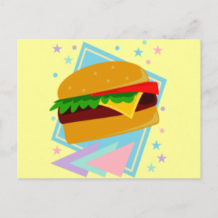 Süßer leckerer Burger Postkarte