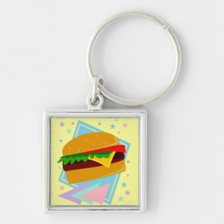 Süßer leckerer Burger Schlüsselanhänger