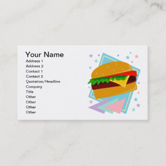 Süßer leckerer Burger Visitenkarte
