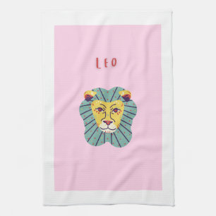 Süßer Leo, Sternzeichen, Sternzeichen Druck Geschirrtuch