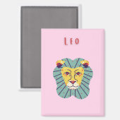 Süßer Leo, Sternzeichen, Sternzeichen-Druck Magnet (Vorderseite/Rückseite)