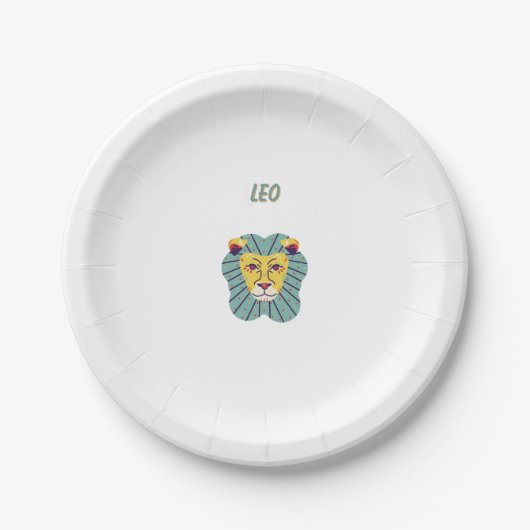Süßer Leo, Sternzeichen, Sternzeichen-Druck Pappteller (Vorderseite)