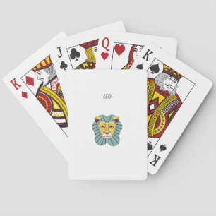 Süßer Leo, Tierkreiszeichen, Sternzeichen Druck Spielkarten