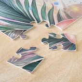 Süßer Leopard-Bogen-Flamingo Puzzle (Seite)