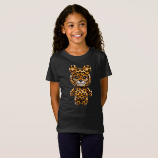 Süßer Leopard Chibi-Tier Dschungel-Charakter T-Shirt