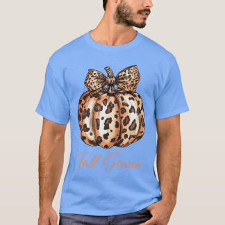 Süßer Leopard-Kürbis Herbst-Saison für Frauen  T-Shirt