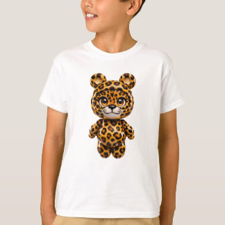 Süßer Leopard mit Flecken Kawaii Safari-Shirt Kind T-Shirt