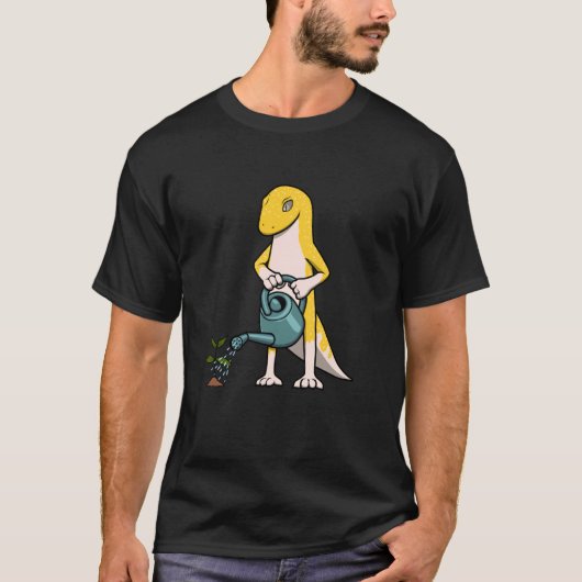 Süßer Leopardgecko Gartenarbeit Hobbygärtner T-Shirt (Vorderseite)