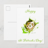 Süßer Leprechaun St. Patrick's Day  Postkarte (Vorne/Hinten)