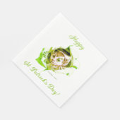 Süßer Leprechaun St. Patrick's Day  Serviette (Ecke)