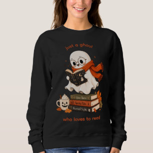 Süßer Leseghost, gemütlicher, schokoladenbrauner S Sweatshirt