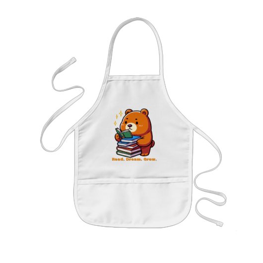 Süßer lesender Bär mit Büchern Kawaii Kinderschürze (Vorne)