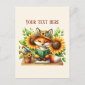 Süßer lesender Fuchs anpassbar  Postkarte (Vorderseite)