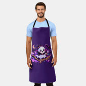 Süßer lesender Geist Halloween Schürze (Getragen)