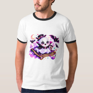 Süßer lesender Geist Halloween T-Shirt