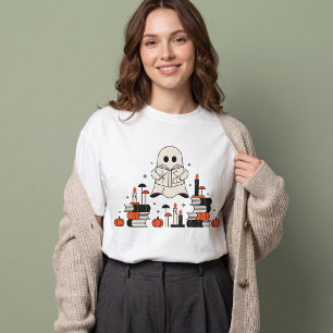 Süßer lesender Geist Halloween T-Shirt