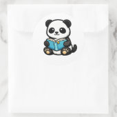 Süßer lesender Panda Kawaii Aufkleber (Tasche)