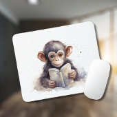 Süßer lesender Schimpanse-Mauspad Mousepad